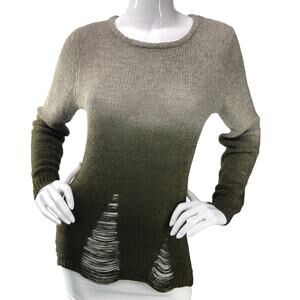B&K Moda Womens Size 1 S/M Sweater Distressed Art to Wear Lagenlook Istanbul